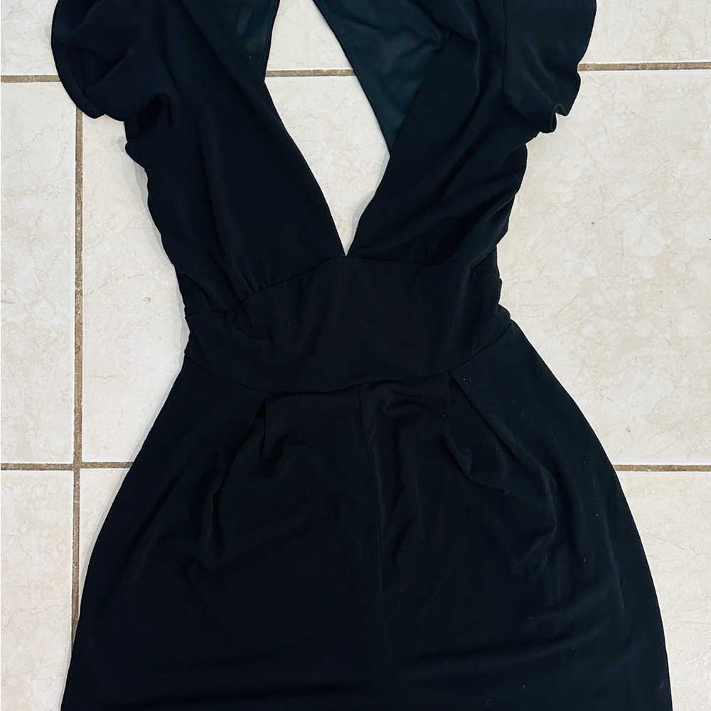Bershka Black Backless Romper